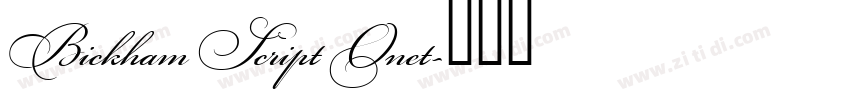 Bickham Script Onet字体转换
